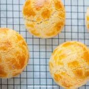 pineapple buns on the black rack top view