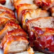 sliced bbq char siu pork