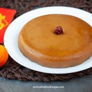Chinese New Year rice cake nian gao with dried jujube in the middle