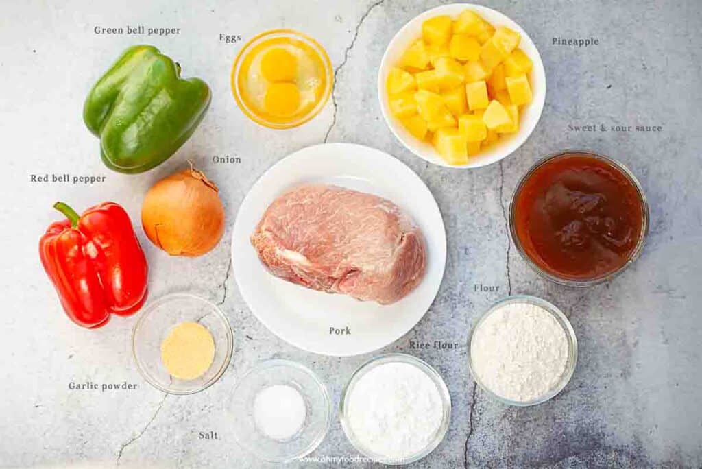 Chinese Sweet and Sour Pork (咕嚕肉) - Oh My Food Recipes