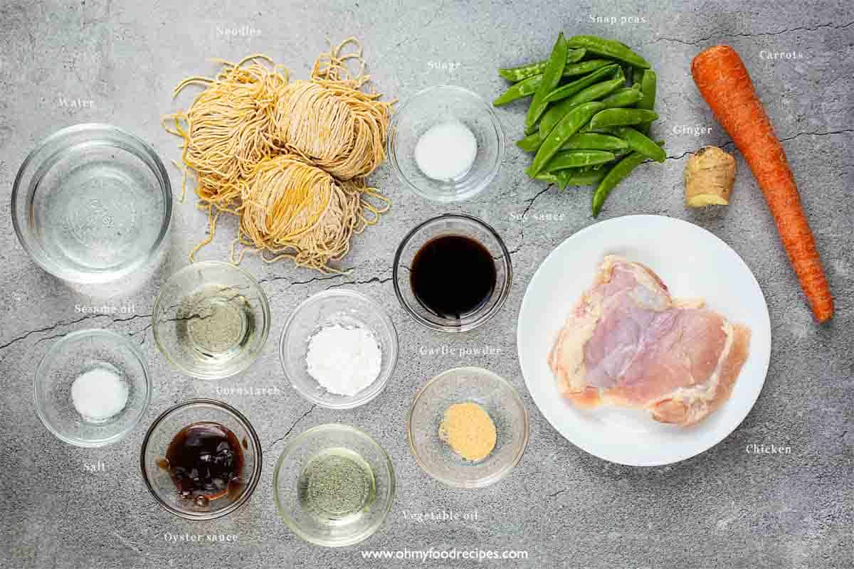 Chinese crispy noodles ingredients