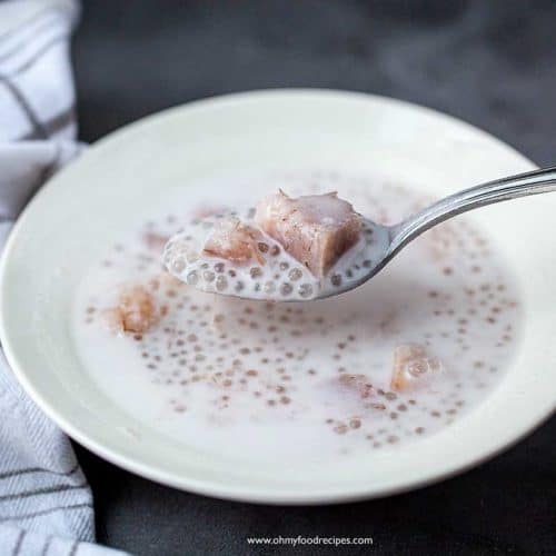 Taro & Tapioca Pearl Dessert (椰汁芋頭西米露) Oh My Food Recipes