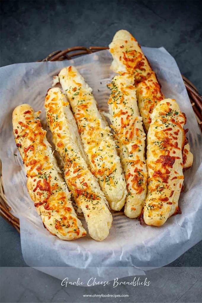 Garlic Cheese Breadsticks From Scratch Oh My Food Recipes