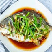 steam Chinese golden pomfret fish