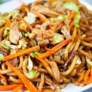 sitr fry chicken udon noodles