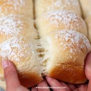 separating Japanese milk bread rolls