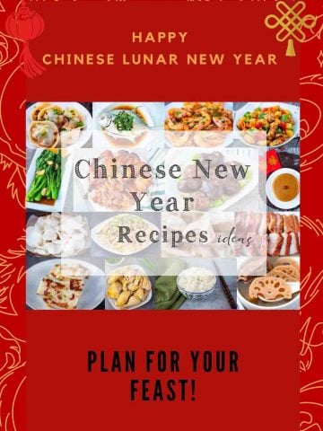 red background Chinese new year recipes ideas
