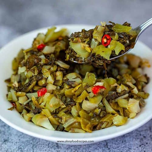 Pickled Mustard Greens Stir Fry Oh My Food Recipes