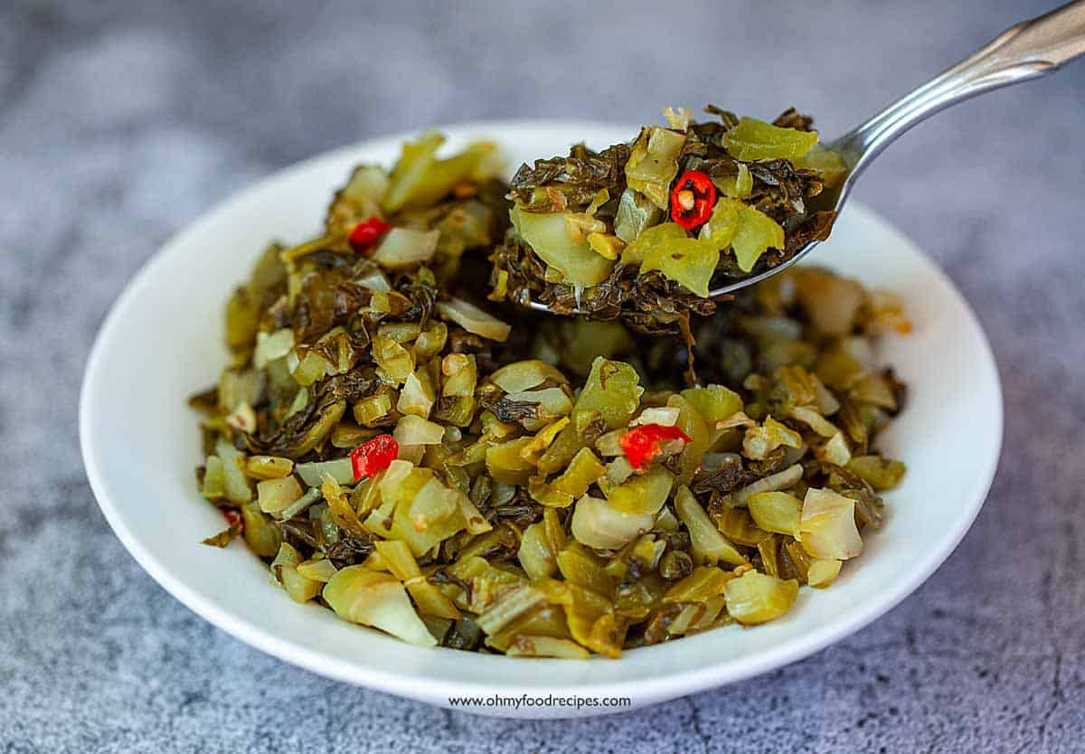 Pickled Mustard Greens Stir Fry Oh My Food Recipes