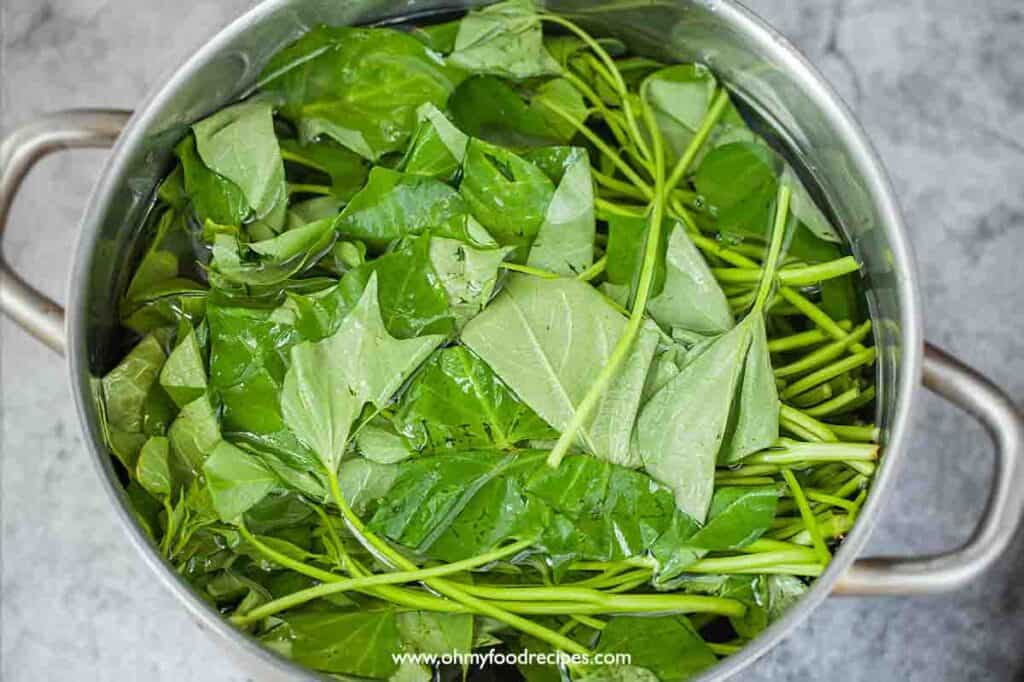 Sweet Potato Leaves Stir Fry Oh My Food Recipes