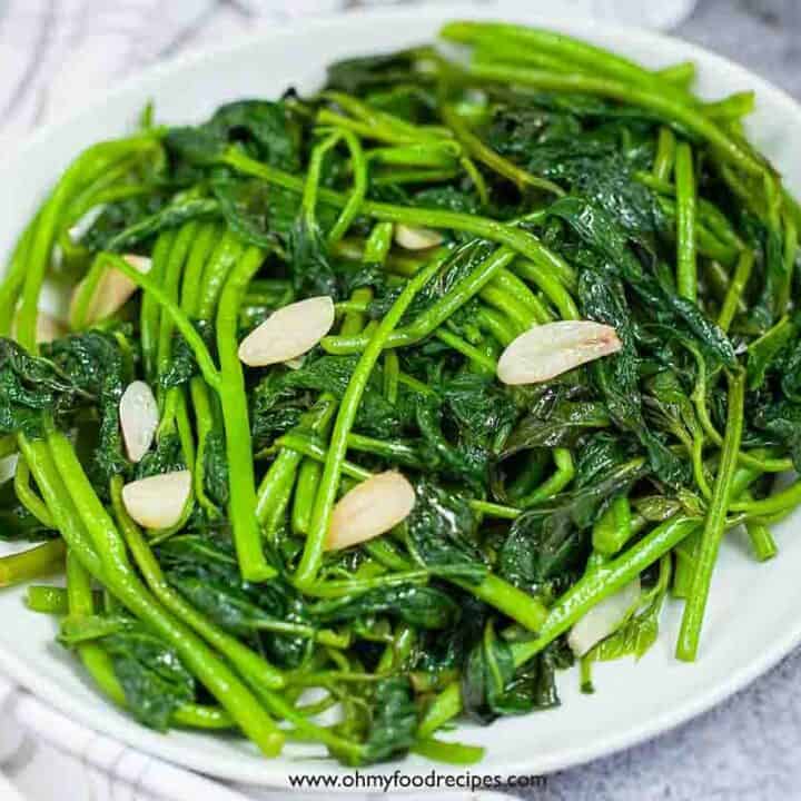 Sweet Potato Leaves Stir Fry Oh My Food Recipes
