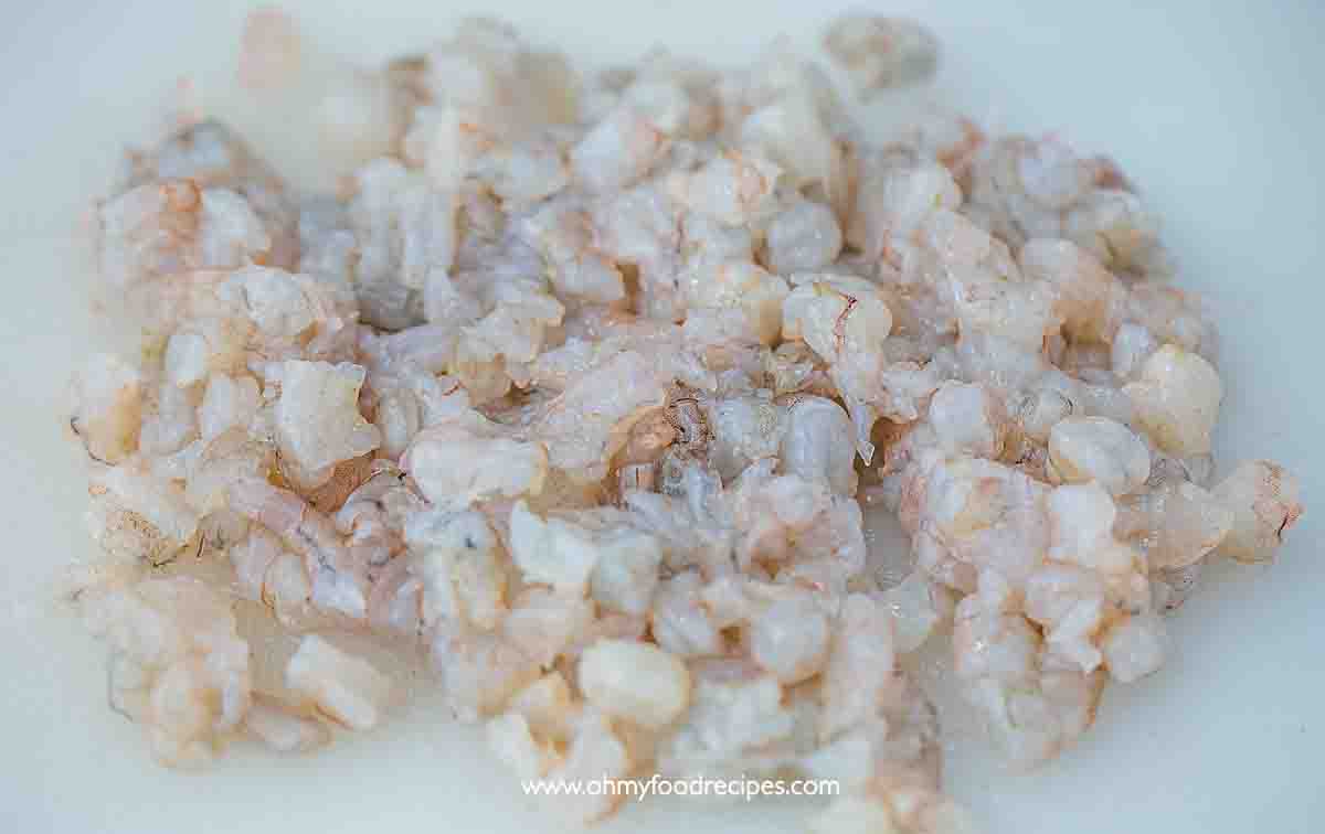 chopped shrimp