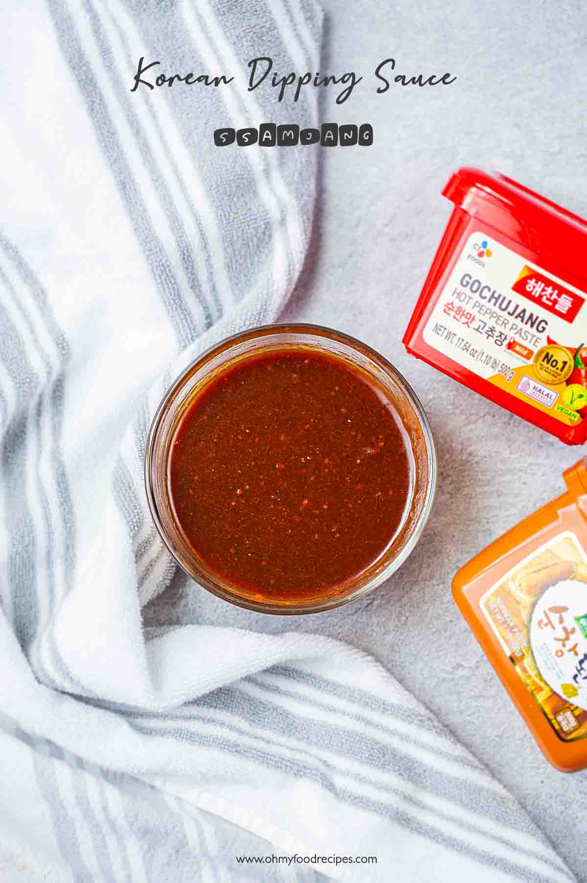 Ssamjang Korean BBQ dipping sauce top view