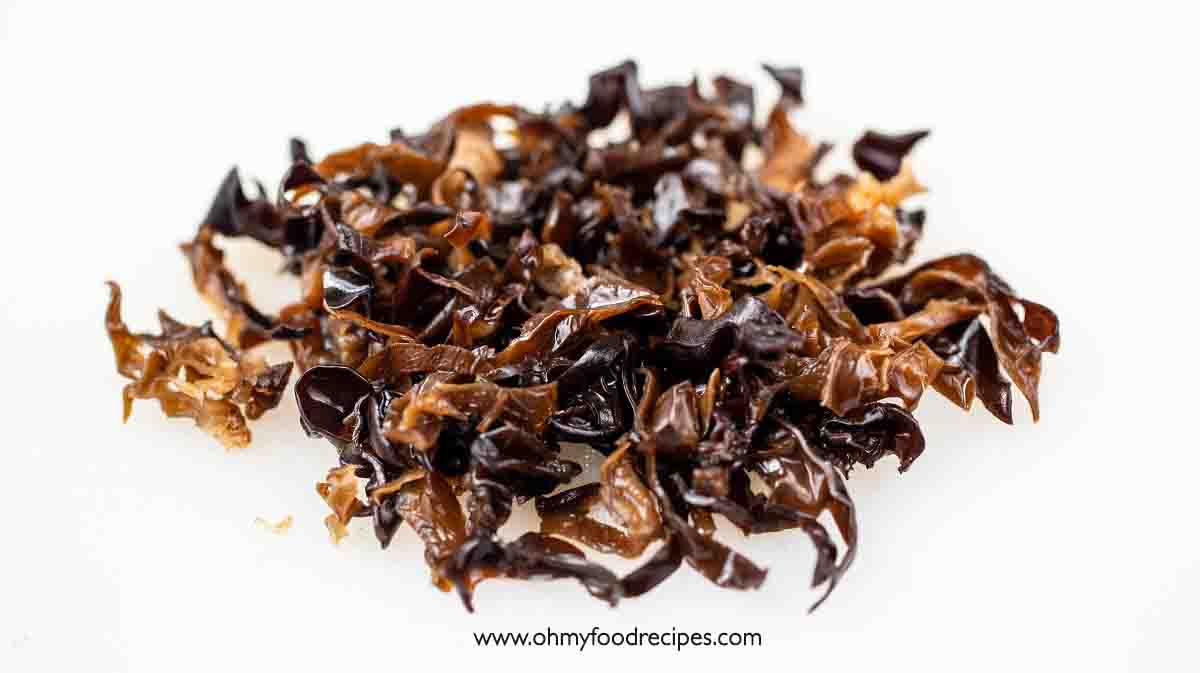 soaked wood ear mushrooms cut into strips